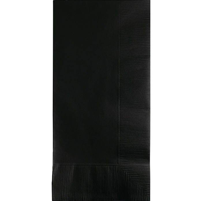 Party Decorations Black Velvet Dinner Napkins 2Ply 1/8Fld, 100 ct