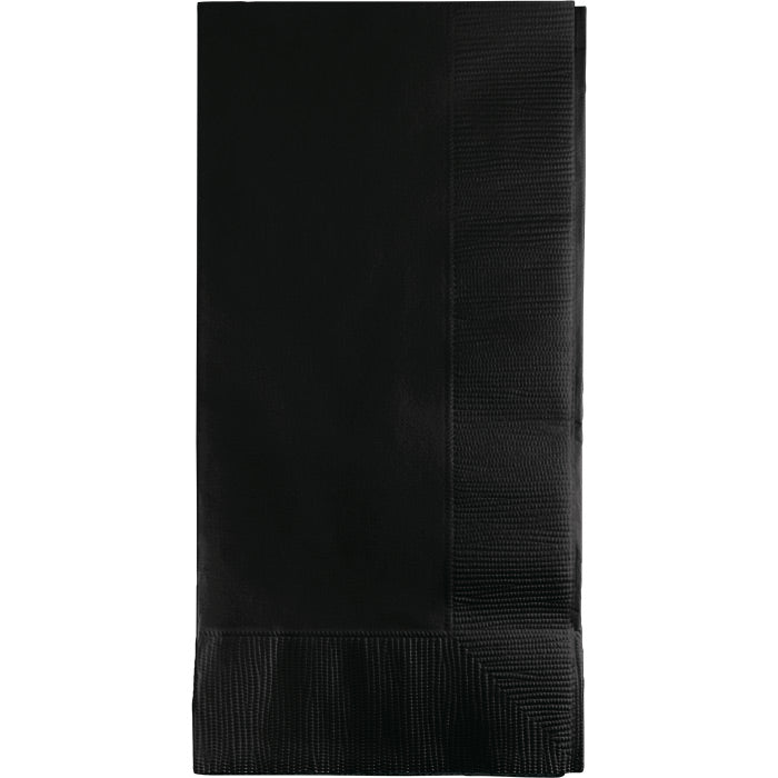 Party Decorations Black Velvet Dinner Napkins 2Ply 1/8Fld, 50 ct