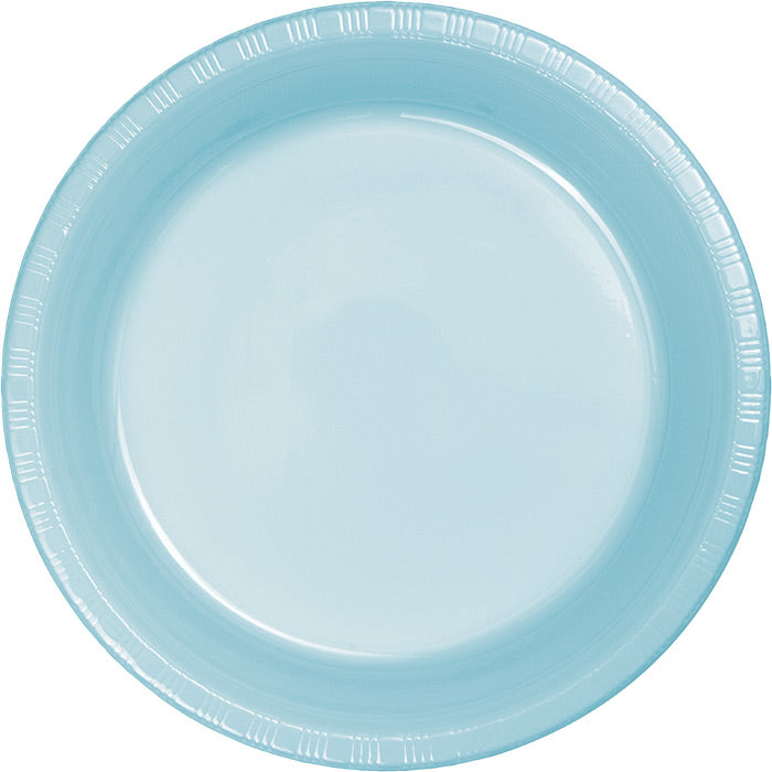 Party Decorations Pastel Blue Plastic Dessert Plates, 20 ct