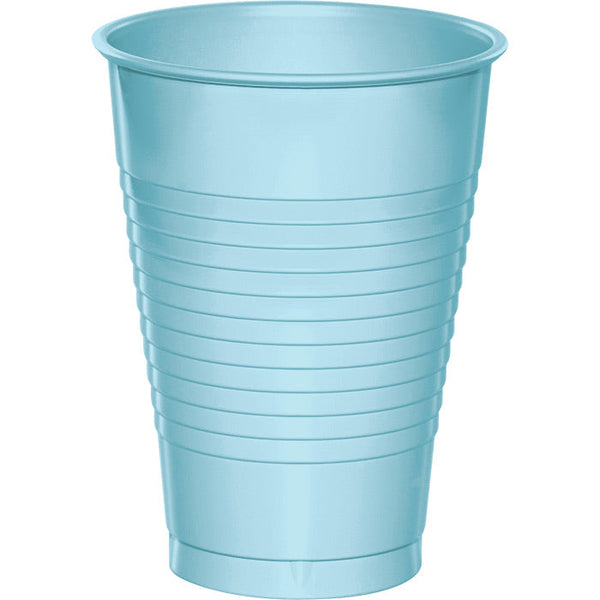 Party Decorations Pastel Blue 12 Oz Plastic Cups, 20 ct