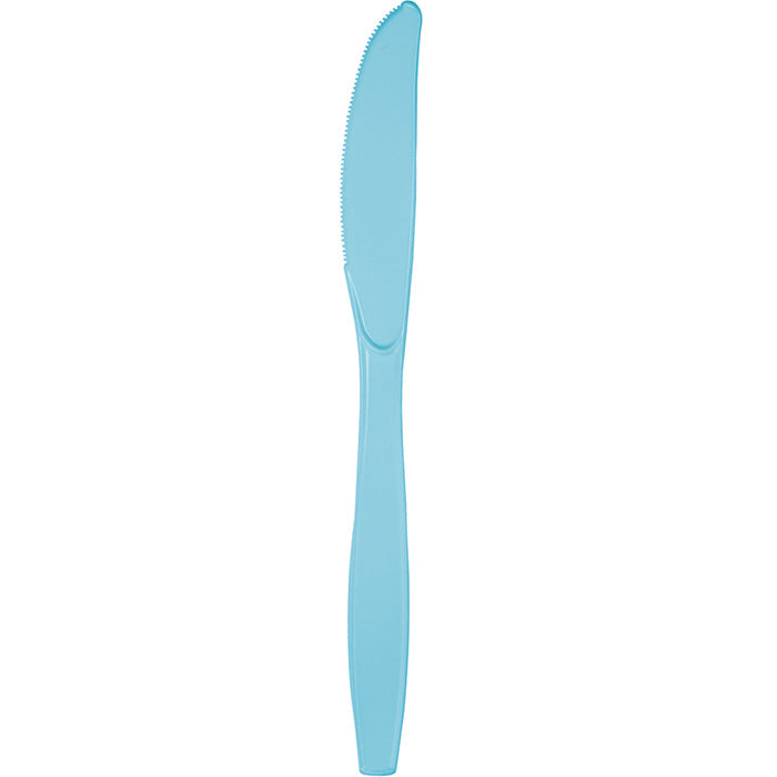 Party Decorations Pastel Blue Plastic Knives, 24 ct