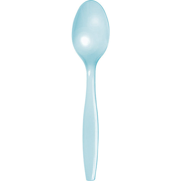 Party Decorations Pastel Blue Plastic Spoons, 50 ct