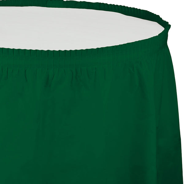 Party Decorations Hunter Green Plastic Tableskirt, 14' X 29