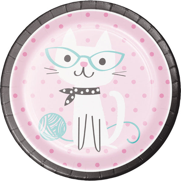 Party Decorations Purr-Fect Cat Party Paper Plates (8ct)