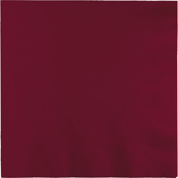 Party Decorations Burgundy Dinner Napkins 3Ply 1/4Fld, 25 ct