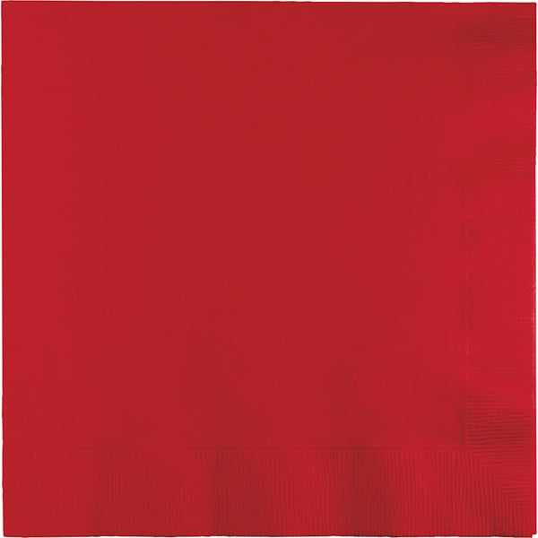 Party Decorations Classic Red Dinner Napkins 3Ply 1/4Fld, 25 ct