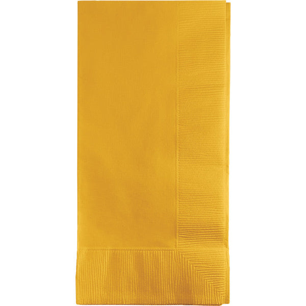 Party Decorations School Bus Yellow Dinner Napkins 2Ply 1/8Fld, 50 ct