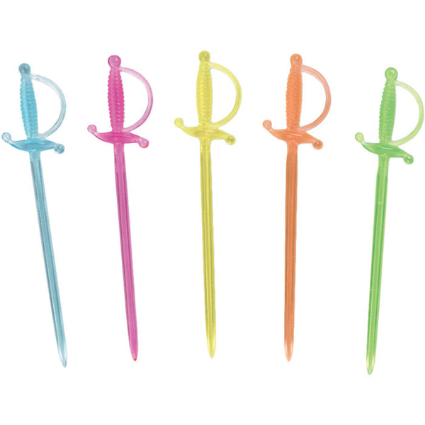 Party Decorations Neon Sword Picks, 36 ct