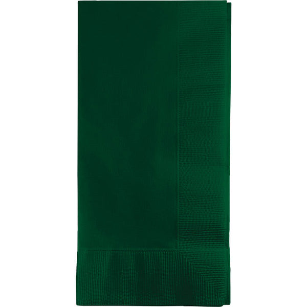 Party Decorations Hunter Green Dinner Napkins 2Ply 1/8Fld, 50 ct