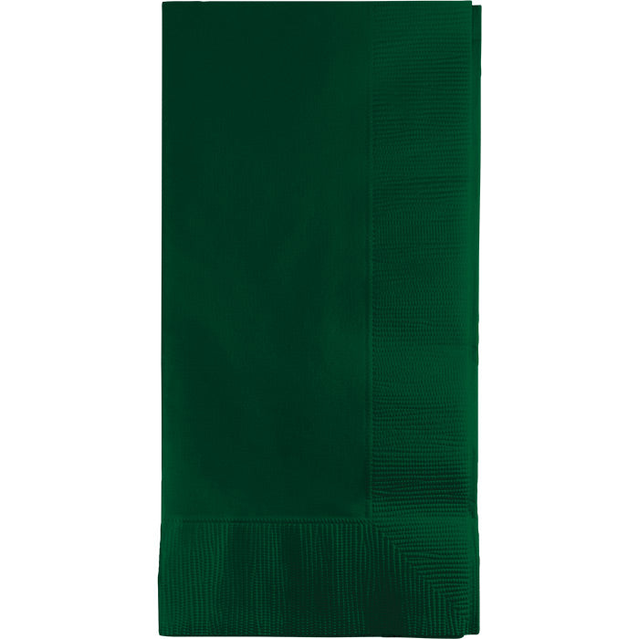 Party Decorations Hunter Green Dinner Napkins 2Ply 1/8Fld, 50 ct