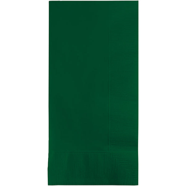 Party Decorations Hunter Green Dinner Napkins 2Ply 1/8Fld, 100 ct