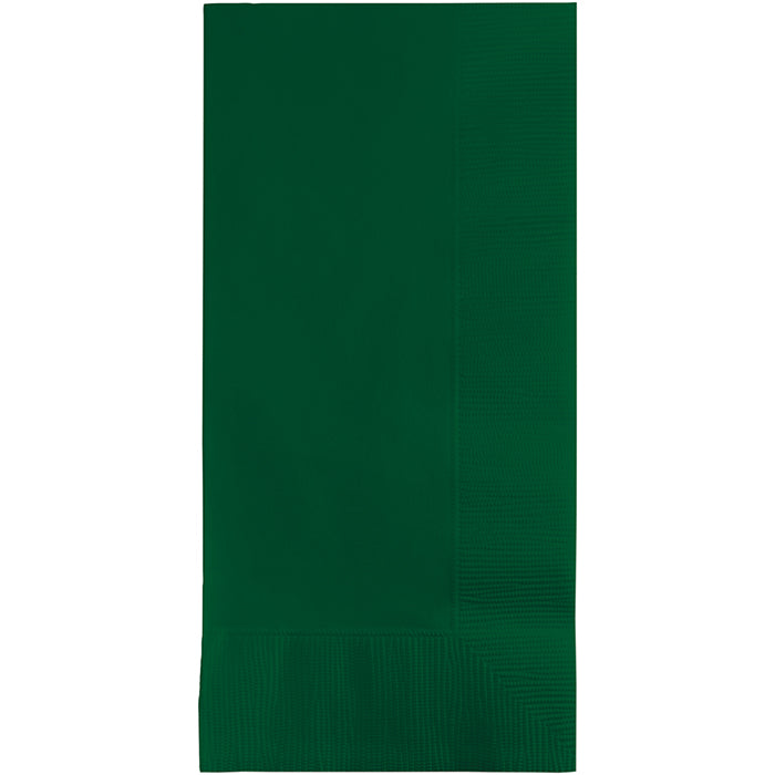 Party Decorations Hunter Green Dinner Napkins 2Ply 1/8Fld, 100 ct