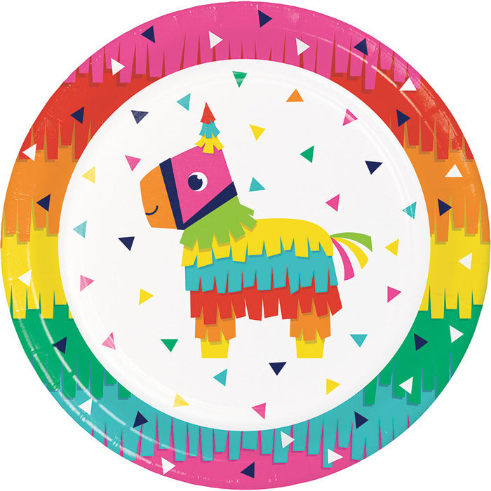 Party Decorations Fiesta Fun Paper Plates, 8 ct