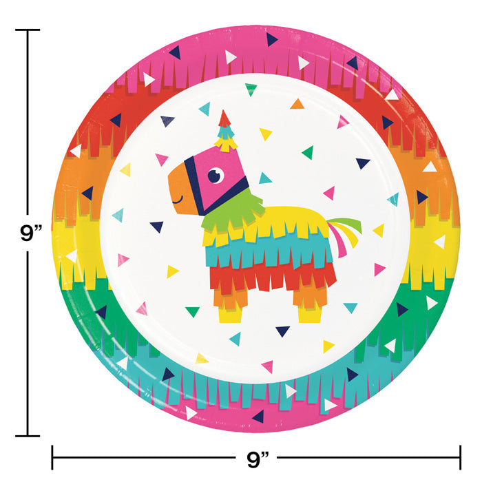 Party Decorations Fiesta Fun Paper Plates, 8 ct