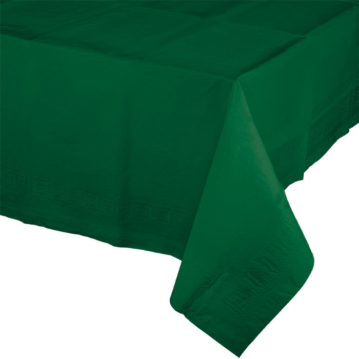 Party Decorations Hunter Green Tablecover 54"X 108" Polylined Tissue