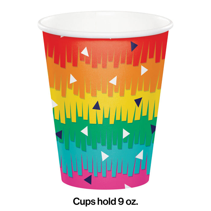 Party Decorations Fiesta Fun Hot/Cold Paper Cups 9 Oz., 8 ct