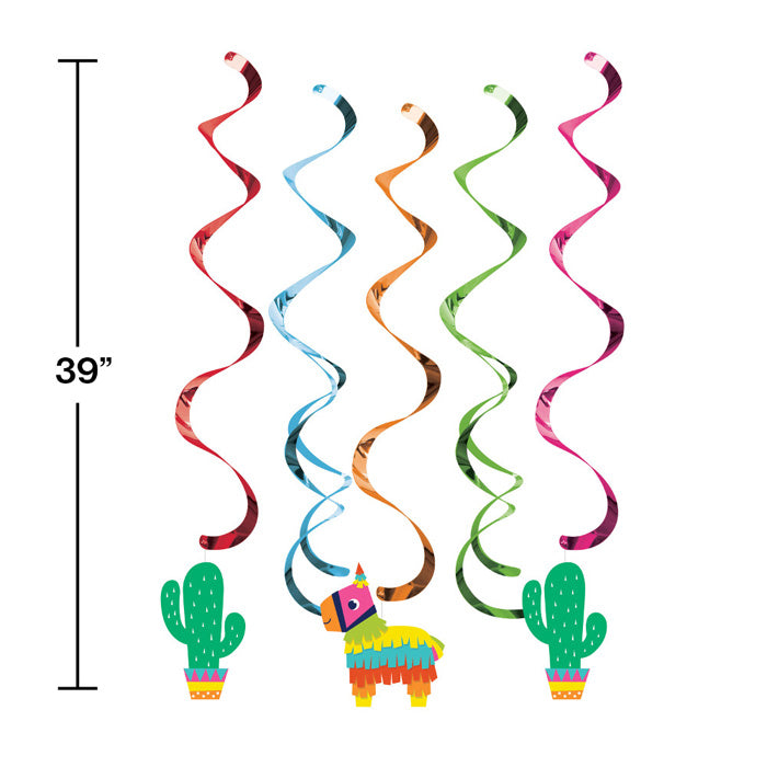 Party Decorations Fiesta Fun Dizzy Danglers, 5 ct