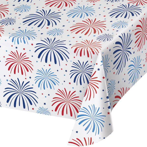 Party Decorations Patriotic Patterns Plastic Tablecover, 54