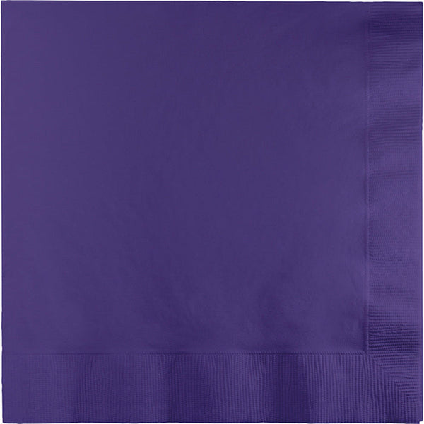 Party Decorations Purple Dinner Napkins 3Ply 1/4Fld, 25 ct