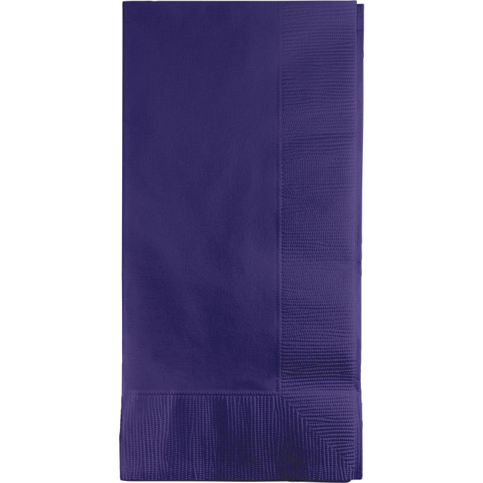 Party Decorations Purple Dinner Napkins 2Ply 1/8Fld, 50 ct