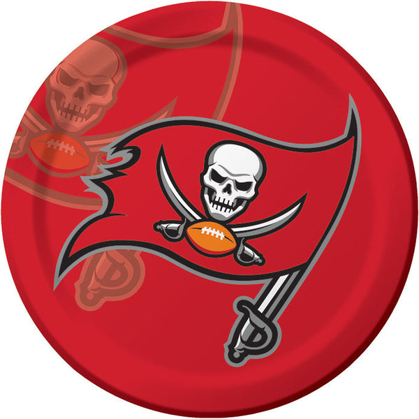 Party Decorations Tampa Bay Buccaneers Paper Plates, 8 count