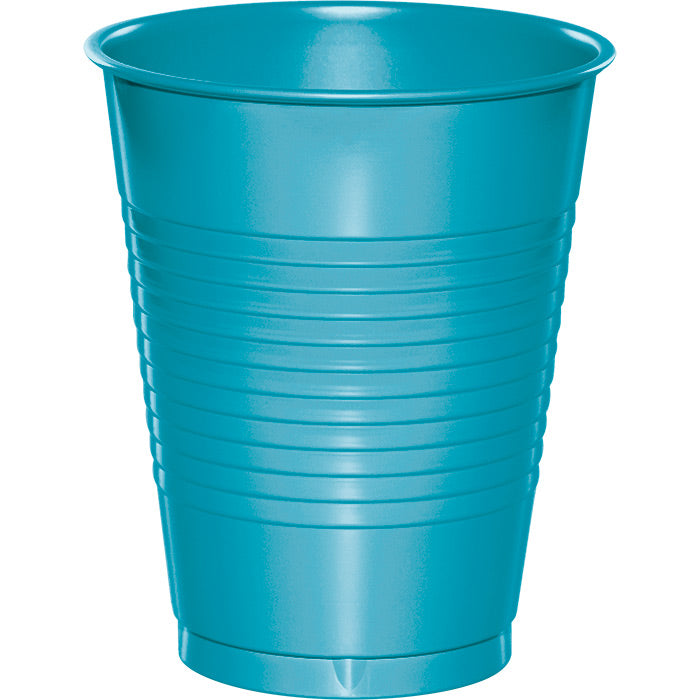 Party Decorations Bermuda Blue 16 Oz Plastic Cups, 20 ct