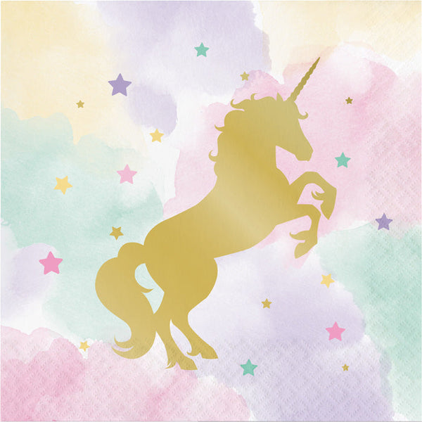 Party Decorations Sparkle Unicorn Napkins, 16 ct