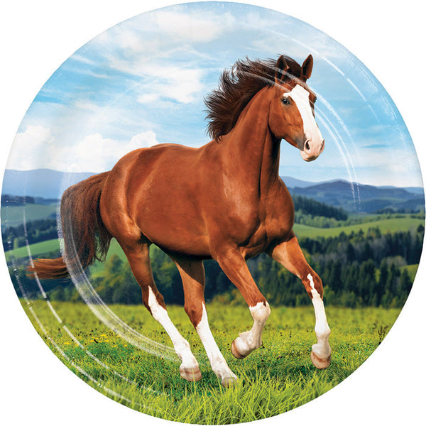 Party Decorations Horse And Pony Paper Plates, 8 ct