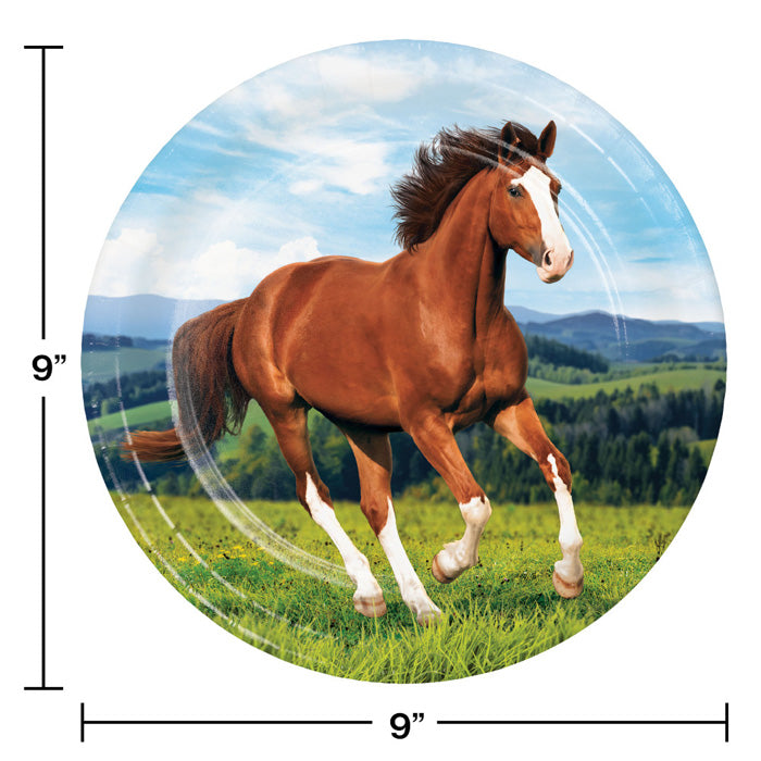 Party Decorations Horse And Pony Paper Plates, 8 ct