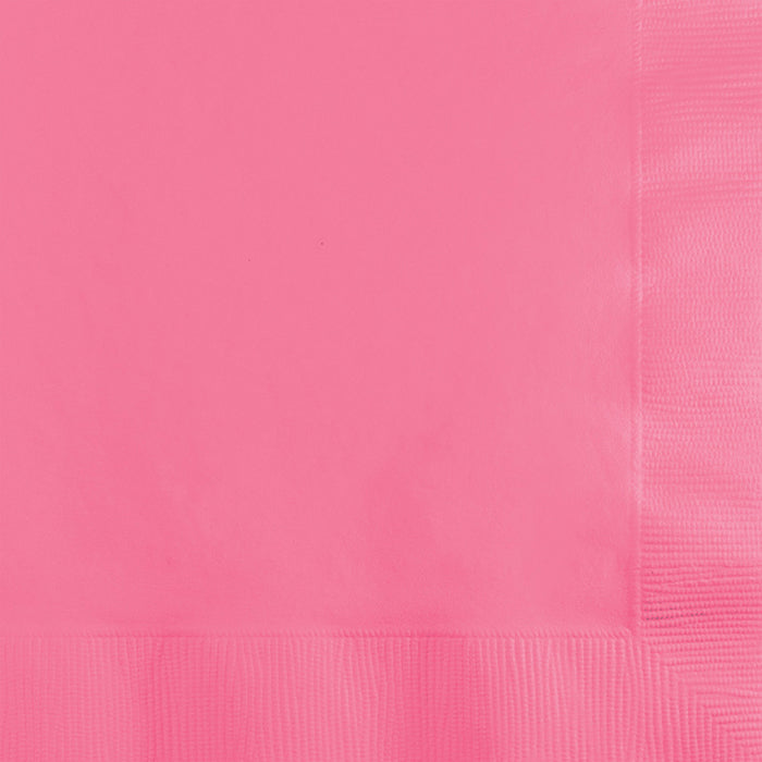 Party Decorations Candy Pink Beverage Napkin, 3 Ply, 50 ct