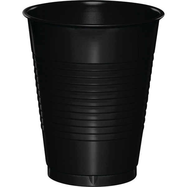 Party Decorations Black Velvet Color 16 Oz Plastic Cups, 20 ct