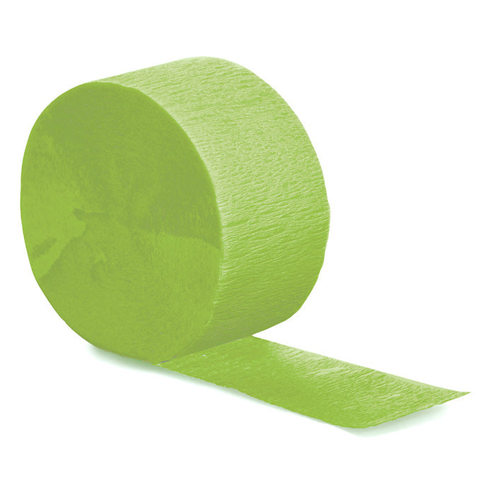 Party Decorations Fresh Lime Crepe Streamers 81'