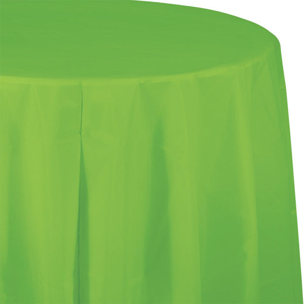 Party Decorations Fresh Lime Round Plastic Tablecover, 82