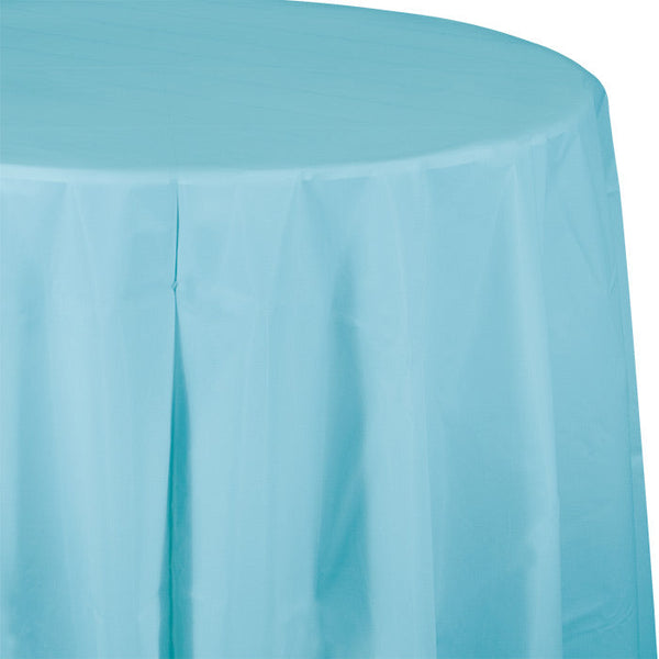 Party Decorations Pastel Blue  PlasticTablecover, Round 82