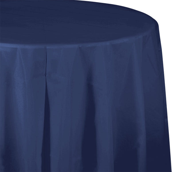 Party Decorations Navy Round PlasticTablecover  82