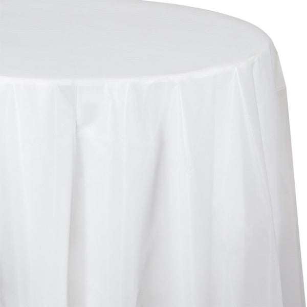 Party Decorations Clear Round Plastic Tablecover, 82