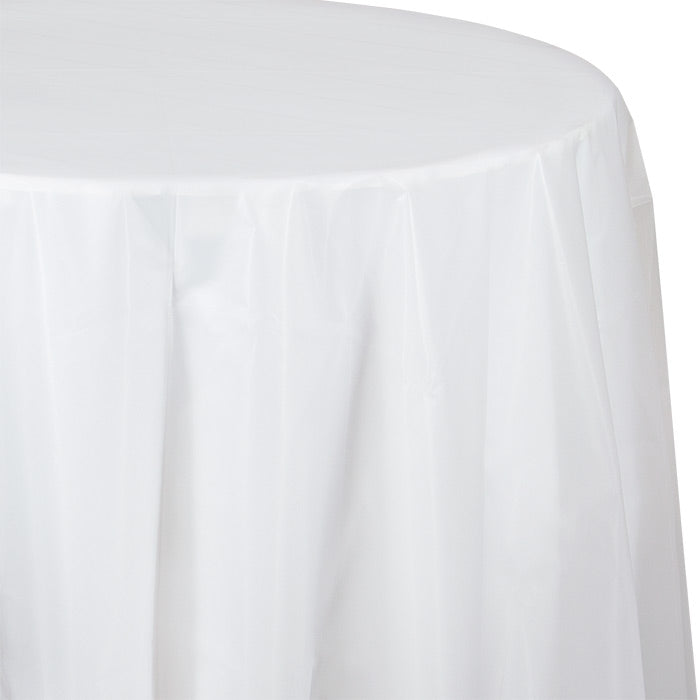 Party Decorations Clear Round Plastic Tablecover, 82"