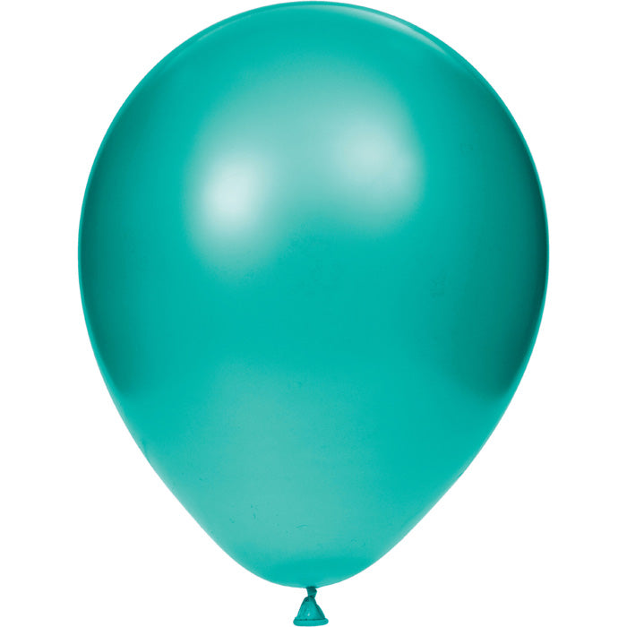 Party Decorations Latex Balloons 12" Teal Lagoon, 15 ct