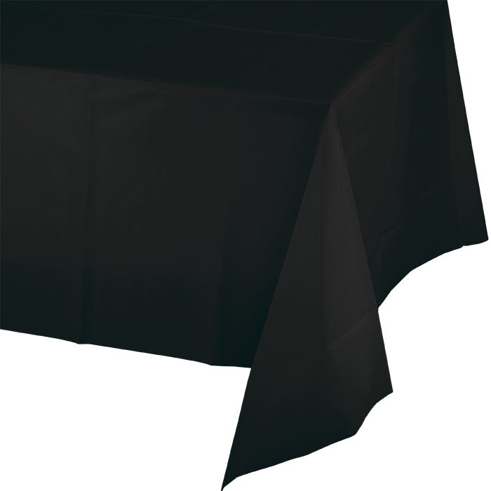 Party Decorations Black Velvet Tablecover Plastic 54" X 108"