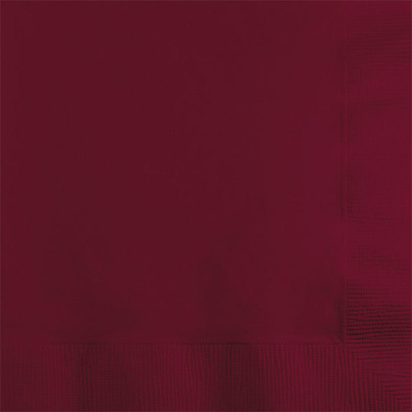 Party Decorations Burgundy Beverage Napkin 2Ply, 50 ct