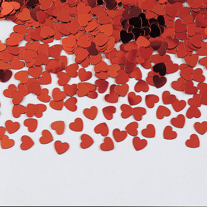 Party Decorations Red Heart Confetti, 0.5 oz