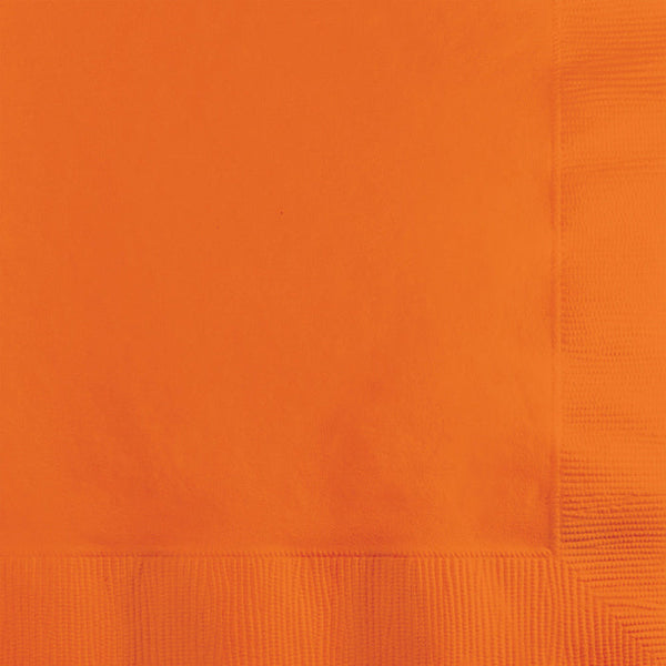 Party Decorations Sunkissed Orange Beverage Napkins, 20 ct