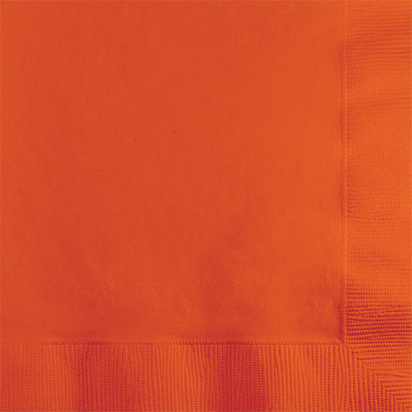 Party Decorations Sunkissed Orange Beverage Napkin 2Ply, 50 ct