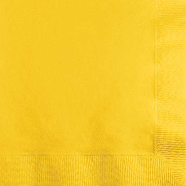 Party Decorations School Bus Yellow Beverage Napkin 2Ply, 200 ct