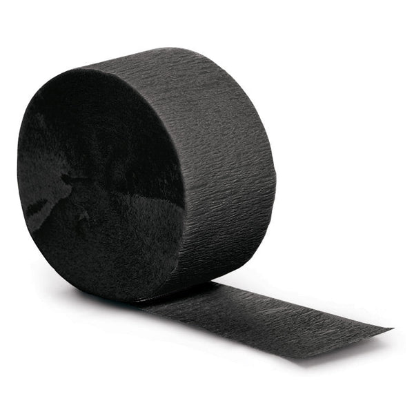 Party Decorations Black Velvet Crepe Streamers 81'