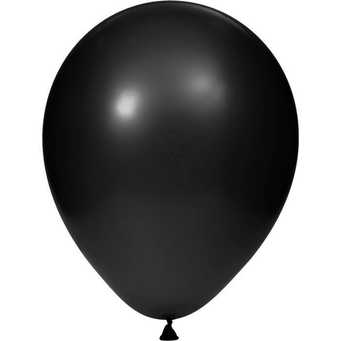 Party Decorations Latex Balloons 12" Black, 15 ct