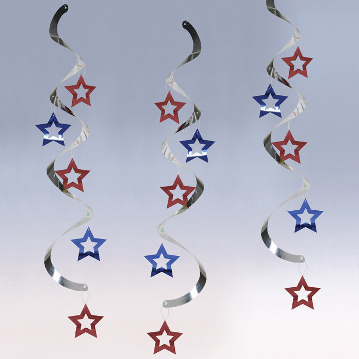 Party Decorations Patriotic Stars Dizzy Dangers, 5 ct