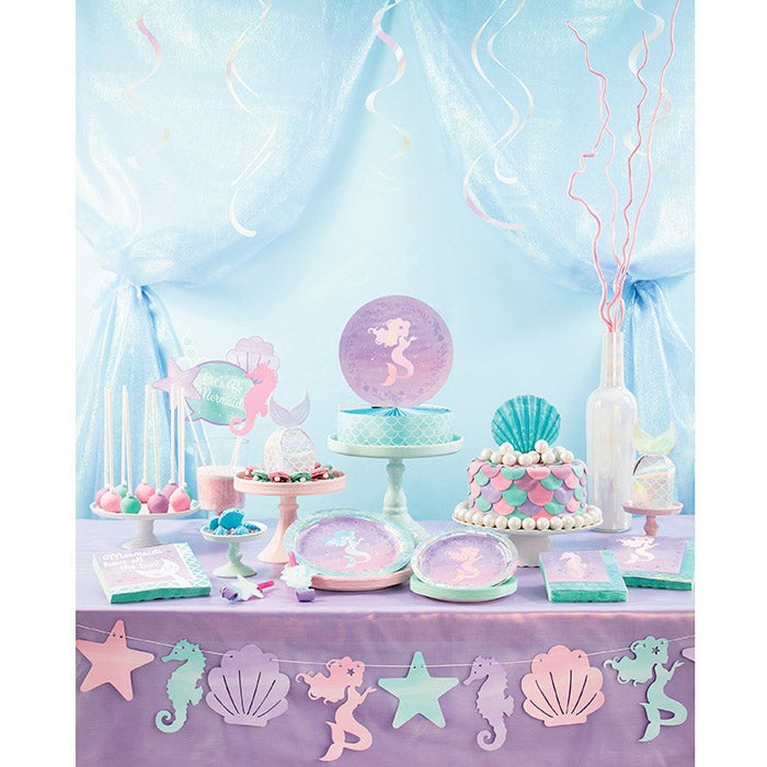 Party Decorations Iridescent Mermaid Party Napkins, 16 ct