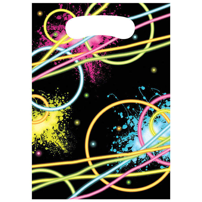 Party Decorations Glow Party Favor Bags, 8 ct