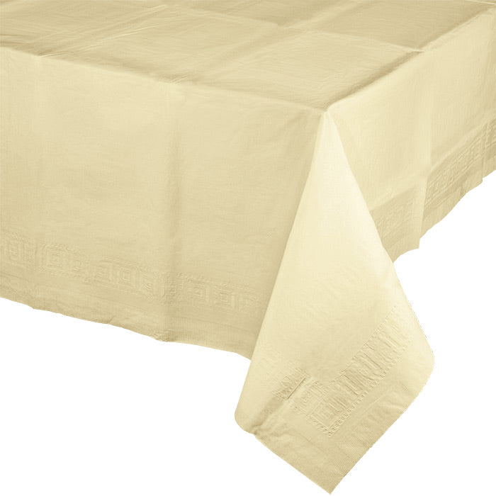 Party Decorations Ivory Tablecover 54"X 108" Polylined Tissue